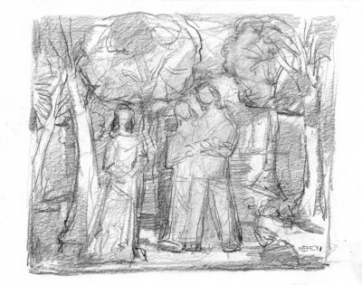 Drawing 35  Pencil Sketch  1991   8x12   Direct
