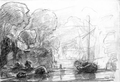 Drawing 58  Ebb Tide   1982   7x10   Direct
