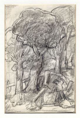 Drawing 155 [Farmworker]  1980  8.5x5.5  Direct
