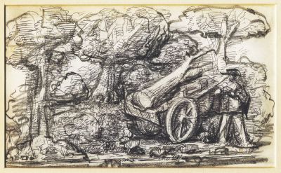 Drawing 162  Woodman [The]  1980  6.5x10.5  Direct
