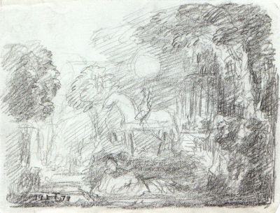 Drawing 41 [Horse Rider]   1979   5.5x7   Direct
