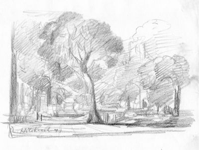 Drawing 43 [Landscape]   1971   7x9   Direct
