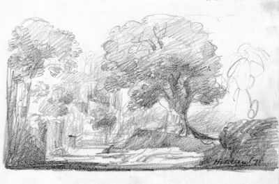 Drawing 66 [Landscape]   1971   6.5x10   Direct
