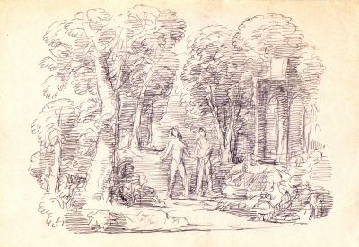 Drawing 36 [Couple]   Undated   8x11   Direct
