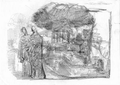 Drawing 49 [Couple]   Undated   7x10   Direct
