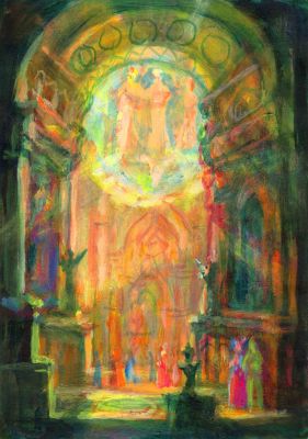 Cathedral At Rhiems, France   2008  8x6  Direct
Keywords: ecclesiastical