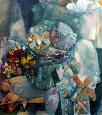 Girl At A Table 1965  17.5x15.5 Internet
