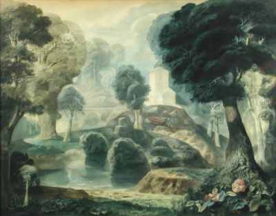 Romantic Landscape  1966  23.75 x 29.5  Internet
