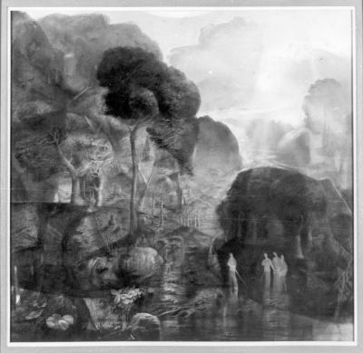 Unknown 178 [Figures By Forest Pool]   1968   B&W Photo
