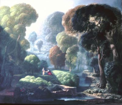 Wooded Slope With Figures   1976    Slide
