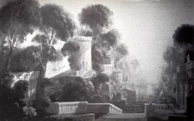 Knights Entering A Castle  1978  29x43  Cat. Scan
