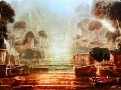 Sunlit Haze Over River  20 x30  1979  Internet
Keywords: safe-harbour