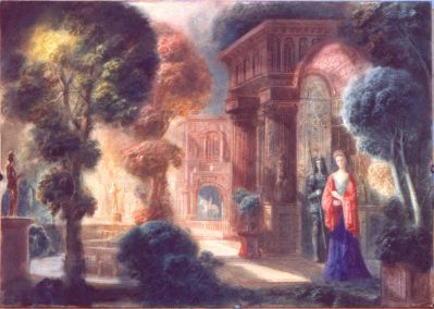 Unknown 154 [Lady And Knight Under Arch]  1980-ish  Small  Ph
