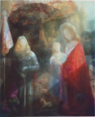 Unknown 28 [Woman And Child With Knight] Early 80s 15x12ish N
