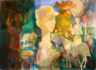 Don Quixote And Friends   1988   32x44  Digital
Keywords: abstract-figures