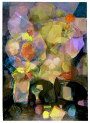 Figure With Still Life [VW]   1989  45x32.5  Neg
Keywords: still-life