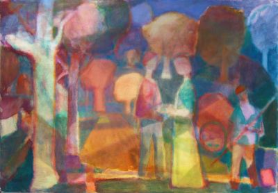 Figures In A Village Square   22x32  1989  Digital
Keywords: transition;abstract-figures