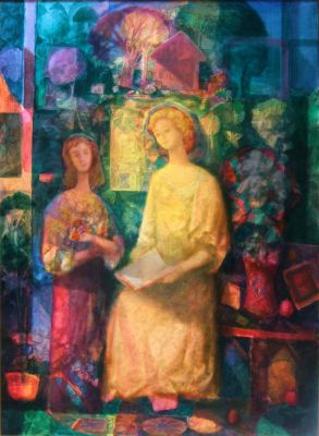 Florentine Interior   1989   32x44  Digital
Keywords: abstract-figures;interior