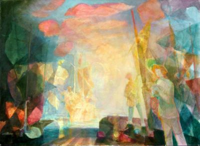 Harbour Scene Sunset 32.5x45 1989 Digital
Keywords: safe-harbour;abstract-landscape