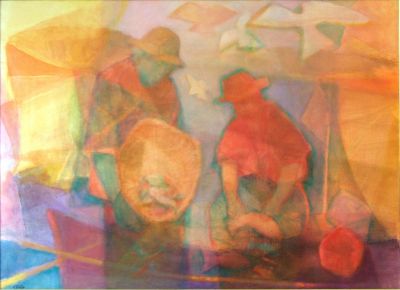 Fishermen With Boat   1990   32x44   Digital
