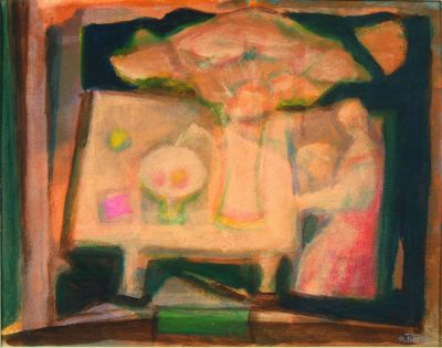 Girl At A Table   1993   9x11.75  Digital
