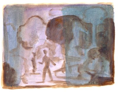 Idea For A Larger Painting   7x9   1993   Direct
