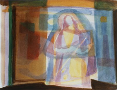 Painted Over 8 [Design For A Stained Glass Window]   1993   
Keywords: ecclesiastical;abstract-figures