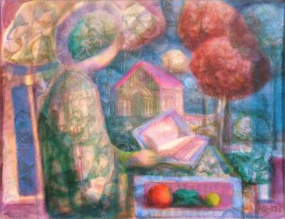 Girl Reading  1996  10x14  Digital
