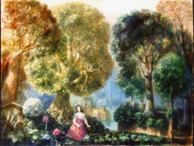 Forest Pool With Figure   16x21   1997   Trans copy
