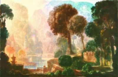 Scene On Lake Garda 21x32 1997  Digital
