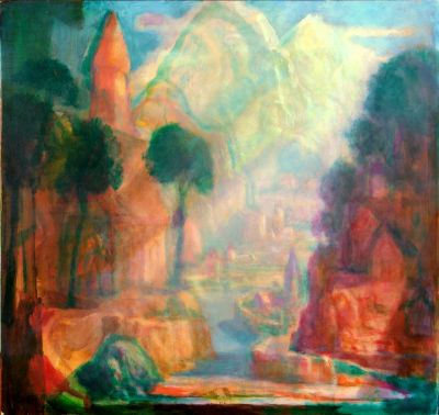 View From The Pass    23x24.5  1997  Digital
Keywords: abstract-landscape