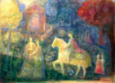 Medieval Composition [A]   9x11.75   1998   Direct
