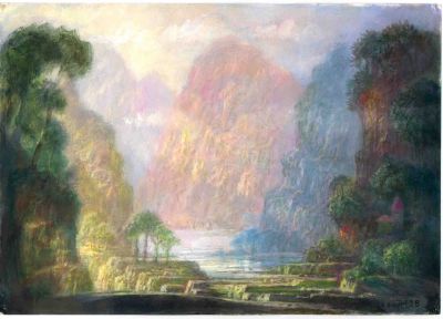 View Of The Dolomites [A]   8.25x11.5   1998   Direct
Keywords: imagined-landscape