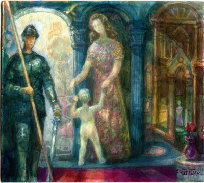 Medieval Family Interior 2000 6.5x7.5 Direct
