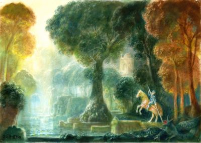 St. George And The Dragon  2000  9x12  Direct
Keywords: interest