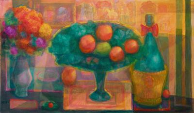 Still Life With Decanter  2001  24x42  Digital
Keywords: still-life