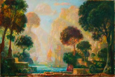 Inspirational Coast Scene Sorrento [canvas]   2004  20x30  Digital
Keywords: imagined-landscape