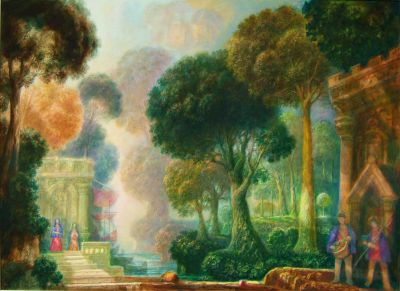 Pilgrims At A Riverbank  2004 22x30  Digital
Keywords: religious