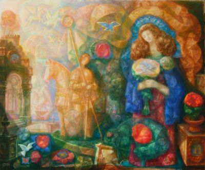 Sacred Grove [A]  canvas   2004   39x47  Digital
Keywords: abstract-figures;religious