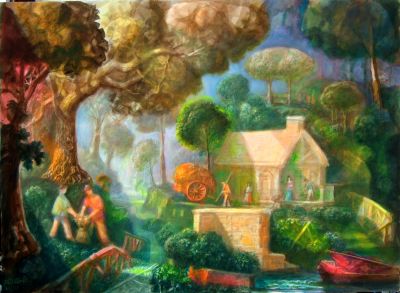 Village [The]  2004 [re-painted 2007]  22x30  Digital
