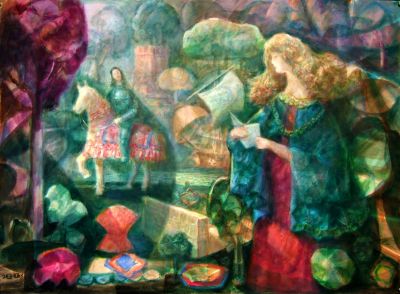 Dante And Beatrice  2005  22x30  Digital
