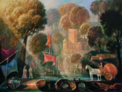 River Scene With Harbour  2005  22x30  Digital
Keywords: safe-harbour