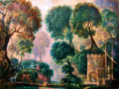 River Valley With Castle  2005  22x30  Digital
Keywords: imagined-landscape