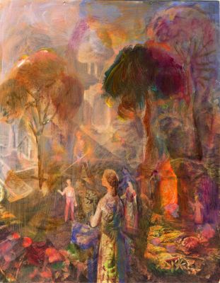 Shepherds At Sunrise [Xmas Card]  2005  5x4  Direct
Keywords: work