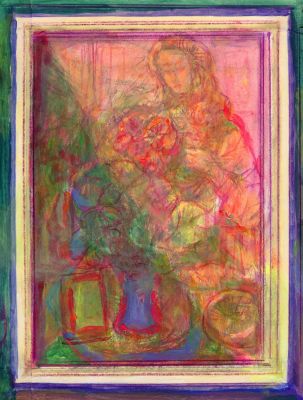 Figure at A Table   2006  8x6  Direct
