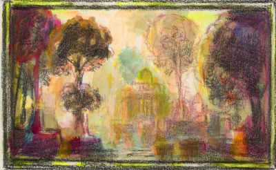 Italian Landscape [Xmas Card]   2006  4x7  Direct
Keywords: imagined-landscape