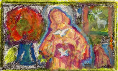 St Francis [Xmas Card]  2006  4x6.25  Direct
Keywords: religious