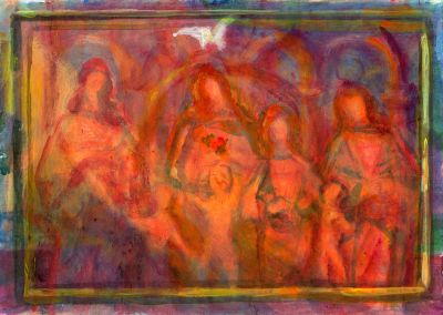 Sunlight Through a Church  2007  7x9.5  Direct
Keywords: ecclesiastical