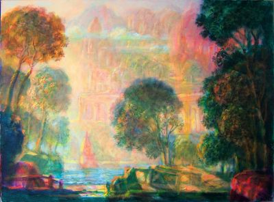 Viaduct Road [Through the Swiss and Italian Alps]  2007   12x15.75  Digital
Keywords: imagined-landscape