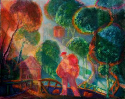 Wayfarer On A Forest Path   2007  16x20  Digital
Keywords: abstract-landscape